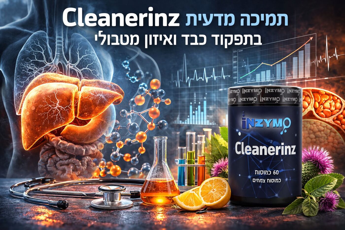 INZYMO Cleanerinz – תמיכה מדעית בתפקוד כבד ואיזון מטבולי